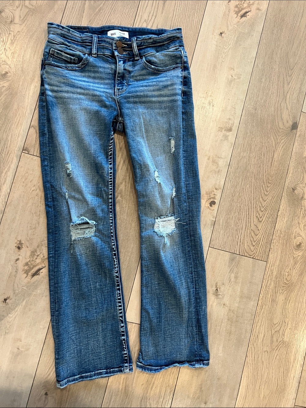 BKE Payton Women’s Distressed Blue Jeans Bootcut